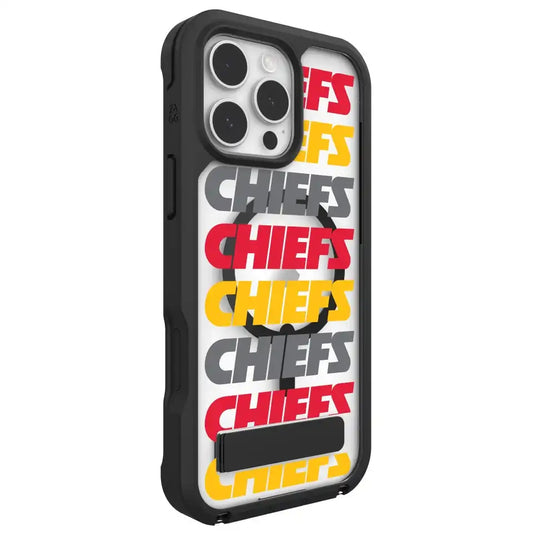Kansas City Chiefs Rainier Snap for MagSafe Phone Case with Stand - Chiefs Stack