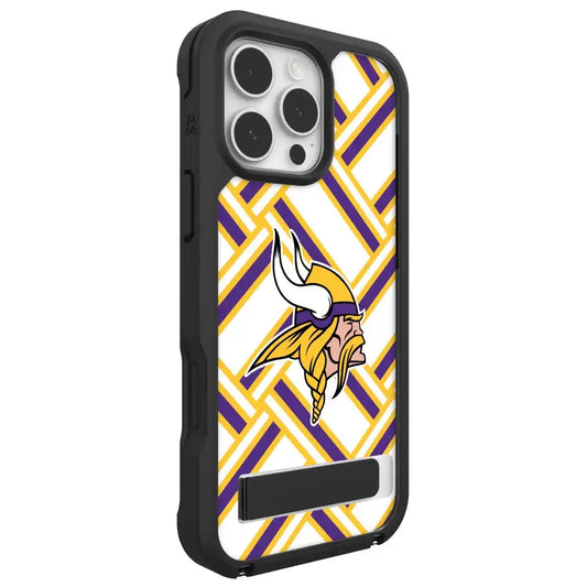 Minnesota Vikings Rainier Snap for MagSafe Phone Case with Stand - Lattice Logo