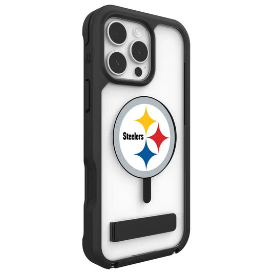 Pittsburgh Steelers Rainier Snap for MagSafe Phone Case with Stand - Logo