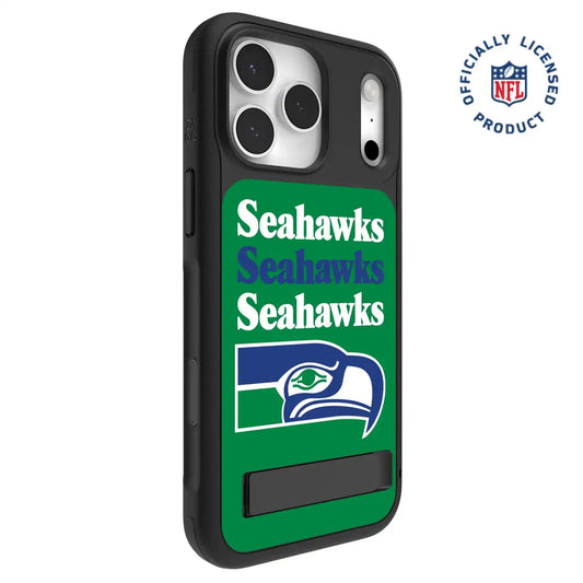 Seattle Seahawks Sedona Snap for MagSafe Phone Case with Stand - Throwback Logo