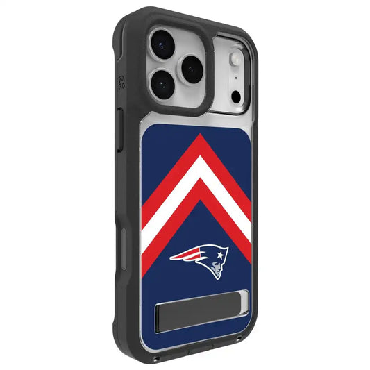 New England Patriots Rainier Snap for MagSafe Phone Case with Stand - Striped Logo